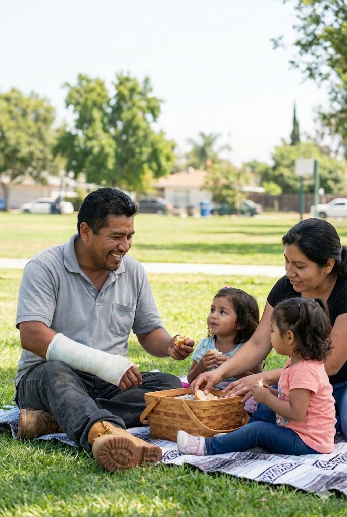 The True Path Law team with a client family